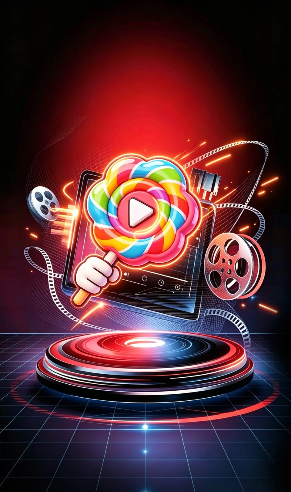 Lollipop Drama AI short drama platform promotional visual